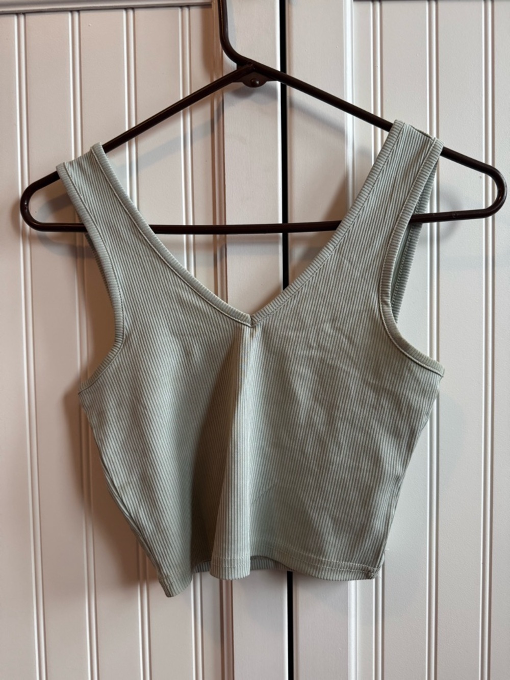 Green Crop Tank Top